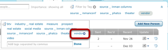 15: Hover your pointer over the tag you want to delete from Gist